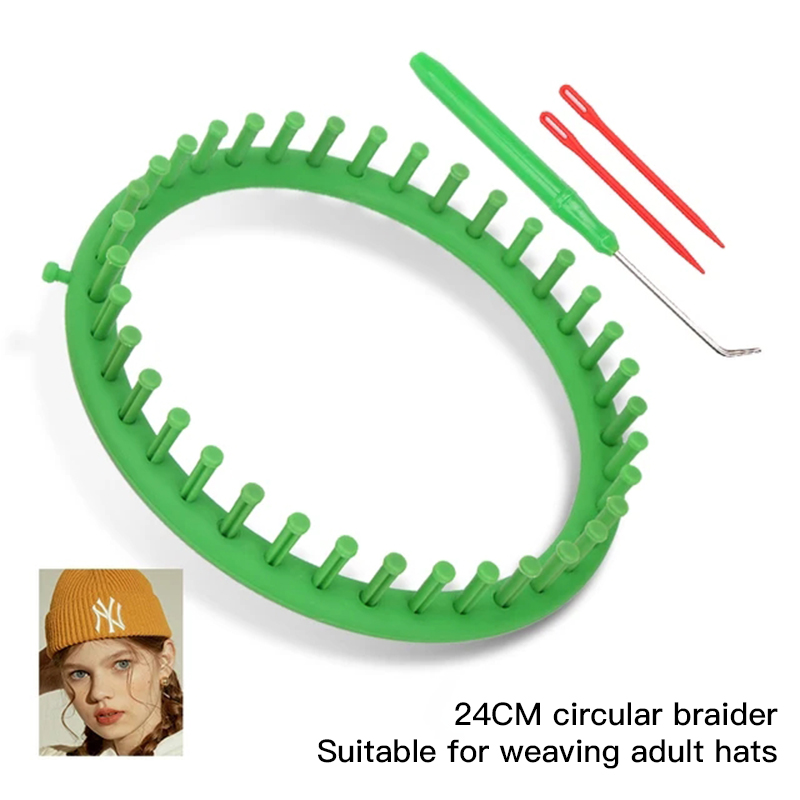 Rectangle Round Knitting Loom Weaving Scarf Sweater Hat Shawl Stitching Knitting Machine DIY Handmade Craft Braiding Tool: Light Grey