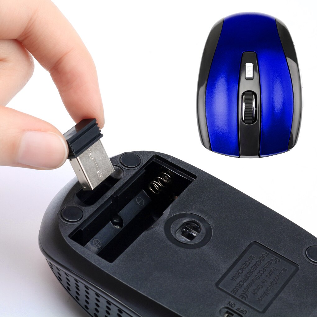 Souris professionnelle DPI 2.4GHz souris sans fil 6 boutons souris de jeu souris sans fil Gamer avec récepteur USB pour ordinateur portable