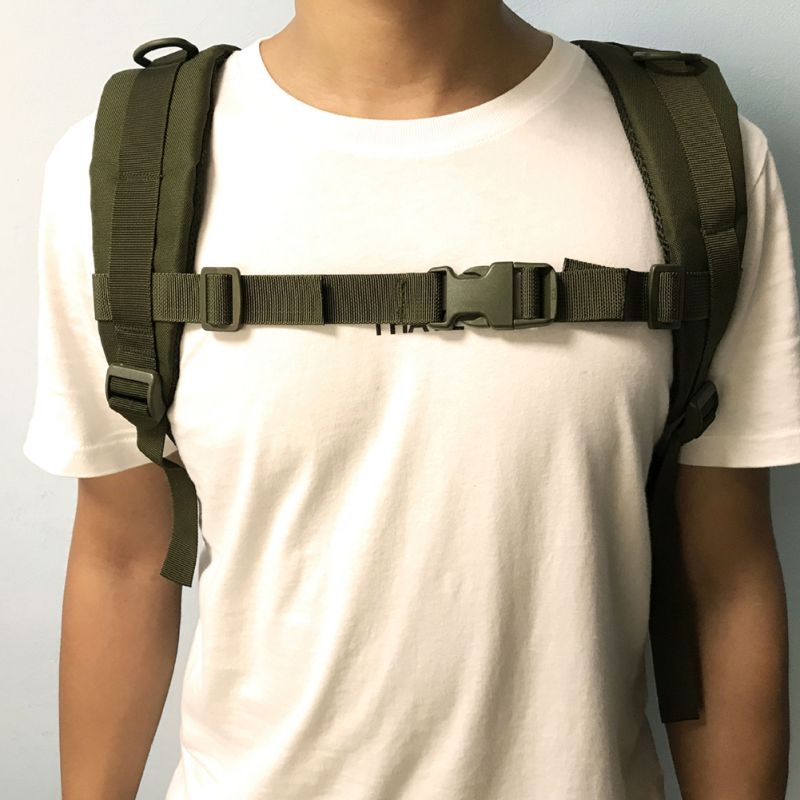 Camouflage grøn rygsæk brystbælte justerbar rygsæk kraftig brystbæltebælte til vandring og jogging skridsikker rem