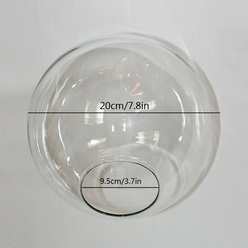 D13/15/18/20/25cm Helder glazen lampenkappen globe lamp cover voor hanglamp kroonluchter lampenkap onderdelen accessoire fitting lamp: Bruin