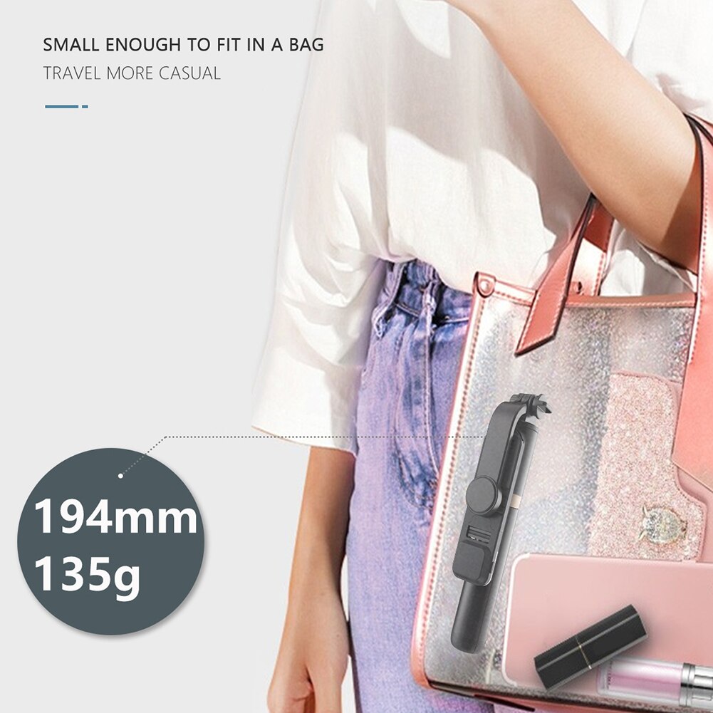 Aluminum Monopod Selfie Stick with Remote - Foldable Mini Bluetooth 4.0 for Smartphones
