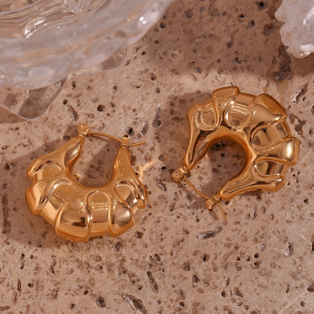 2023 Trendy Speciale Tas Tas Vorm Vergulde Licht Gewicht Oorringen Voor Vrouw Feest Rvs Oorbellen Sieraden