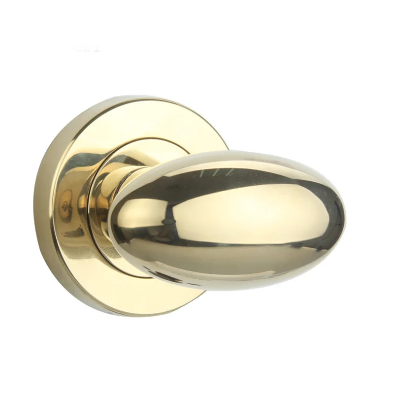 egg shaped oval door handle, no lock body, zinc alloy, 4 colors, door lock anti-theft lock home hardware: Beige