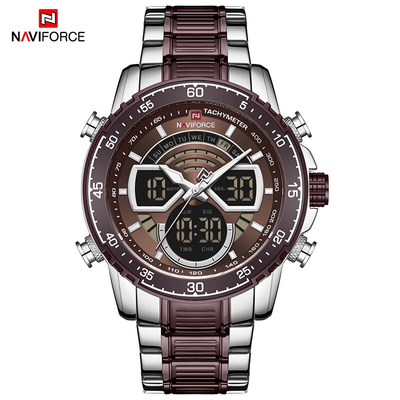 Mannen Horloges Naviforce Luxe Roestvrij-Staal Rosegoud Quartz Horloge Mannen Waterdichte Sport Horloges Relogio Masculino: SCE