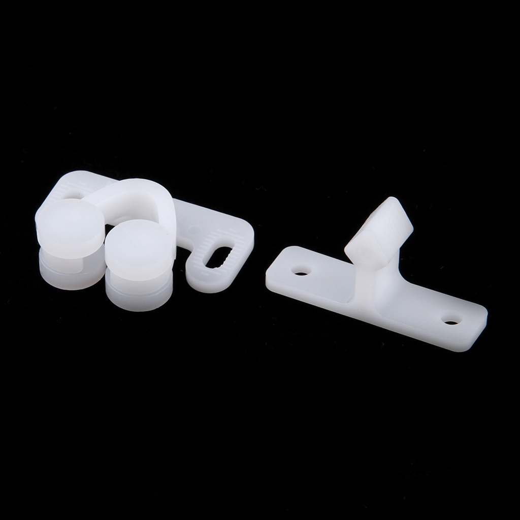 Marine Boat Ball Catch Door Cupboard Spring Roller Latch White ABS Plastic