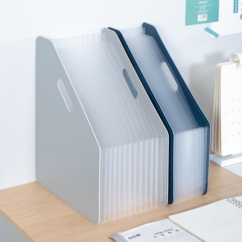 Skrivebordsmappe dokument papir arrangør opbevaringsholder multilayer ekspanderende boks skolekontor papirvarer