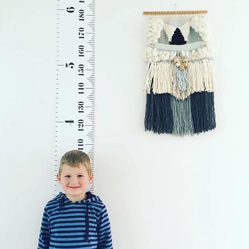 Skandinavisk stil baby barn børn højde lineal vækst størrelse lineal til værelse væg højde klistermærke hjem diagram mål ins dekor  k3 e 4