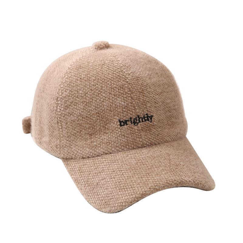 Hoed Vrouwen Herfst Winter Pet Student Koreaanse Stijl Alle-Match Brieven Baseball Cap Pluche Verdikte Warm hoed