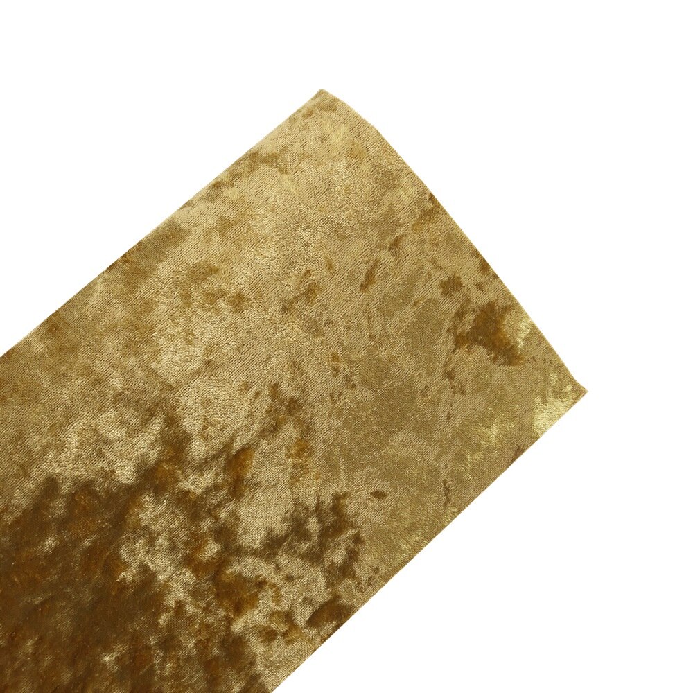 Rainbow 30x30cm Size Gorgeous Velvet Fabric Sheet Backing Sticked Soft Felt for Bows, Earrings, and Crafts DIY: GOLD