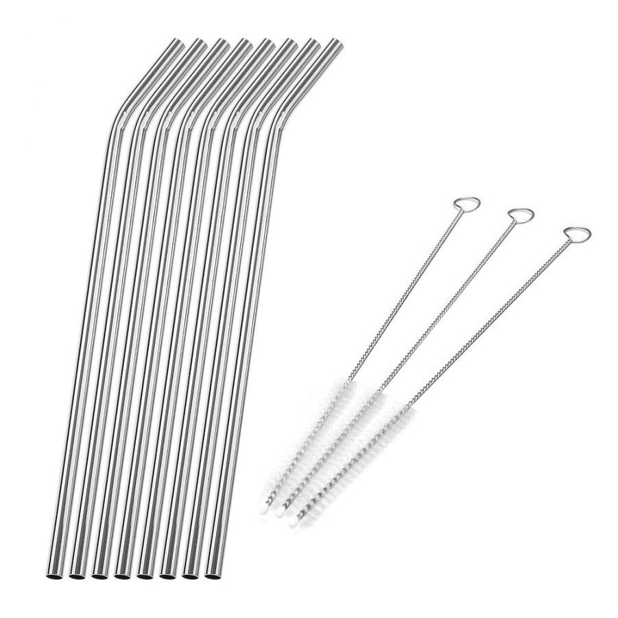 Collapsible Drinking Straw Stainless Steel Metal Drinking Straws Reusable Straws for Party Bar Accessories with Storage Can: 05