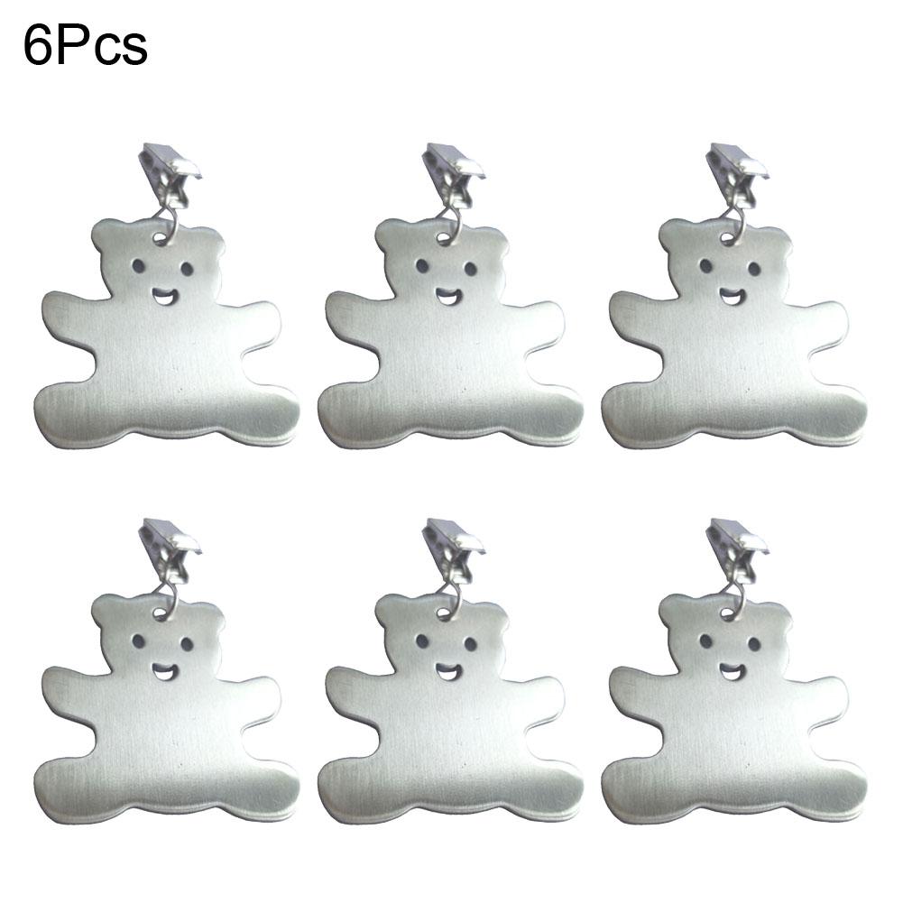 6Pcs Rvs Tafelkleed Gewichten Clips Opknoping Gespen Multifunctionele Klem Voor Picknick Tafelkleed: C