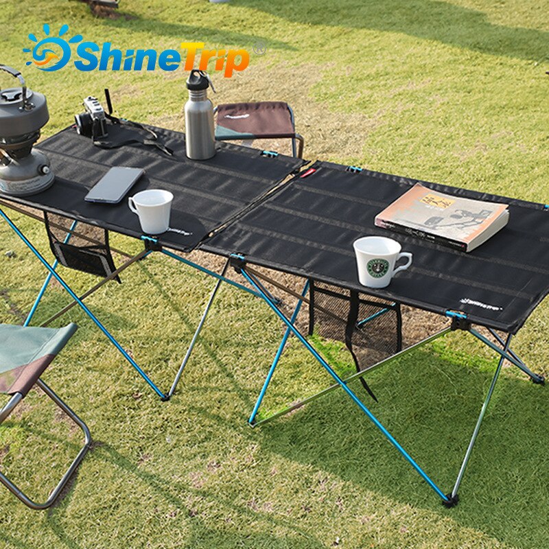 Udendørs ultralet aluminiumslegering bærbart foldebord multifunktionelt camping fritidsrejser picnic grillbord medium