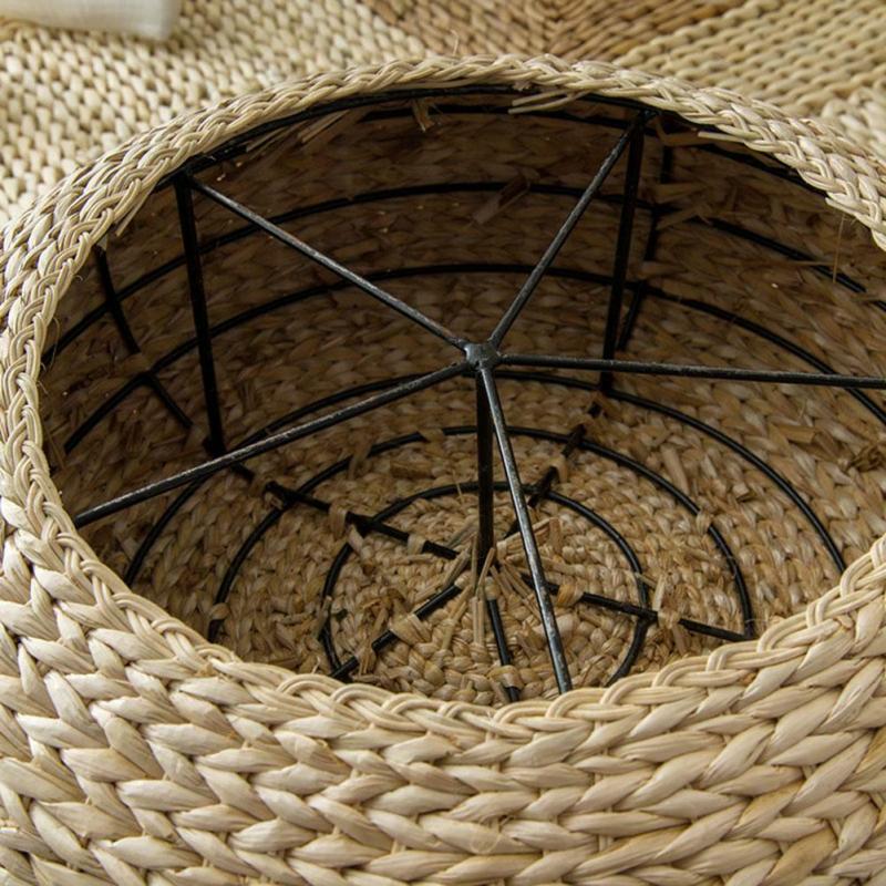 1 pièces paille naturelle Pouf rond Tatami coussin de sol coussins méditation Yoga tapis rond chaise coussin de style japonais