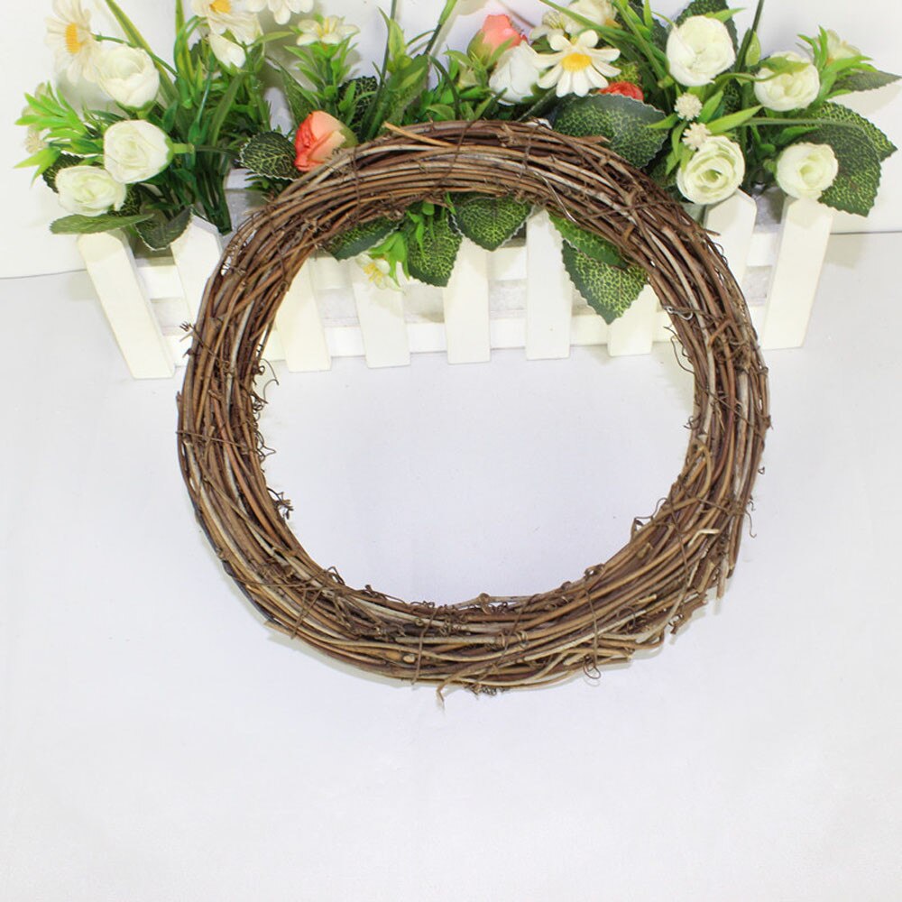 Corona de mimbre de ramas secas naturales para de Festival, decoración de pascua artesanal, guirnalda, decoración de boda, suministros para colgar en la pared # A