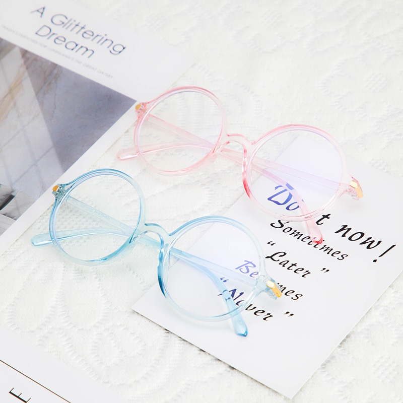 Ultralight Blue Film Glasses Anti Blue Light Glasses Round Optics Glasses Men Women Blue Blocking Computer Goggles Spectacle