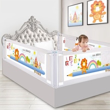 Baby bed fence lift up and down security gate children bed rail kids playen