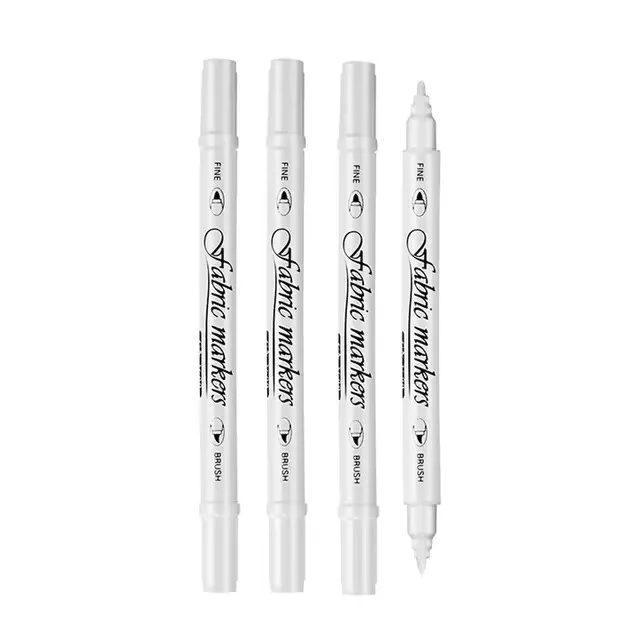 Witte waterdichte permanente stof textiel markeerstift set voor T-shirt schoenen kleding hout steen DIY kunst graffiti tekening schilderen: Roze