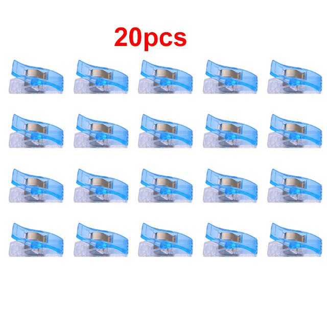 Sewing Clips DIY Crafts Plastic Clamps Colorful Safety Plastic Clamps Fabric clip hemming clip sewing tools sewing accessories: E66-JZ-BL20