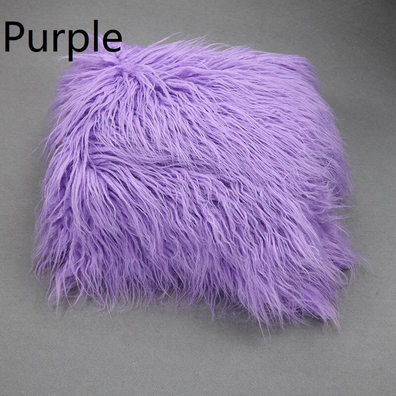 (75*50 cm) Deken Mand Stuffer Bont Fotografie Props Pasgeboren Fotografie Rekwisieten: purple