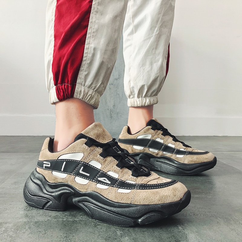 Elastisk sål sko til mænds jogging fritidssko herre åndbare sneakers zapatillas hombre scarpe uomo mænds sneakers