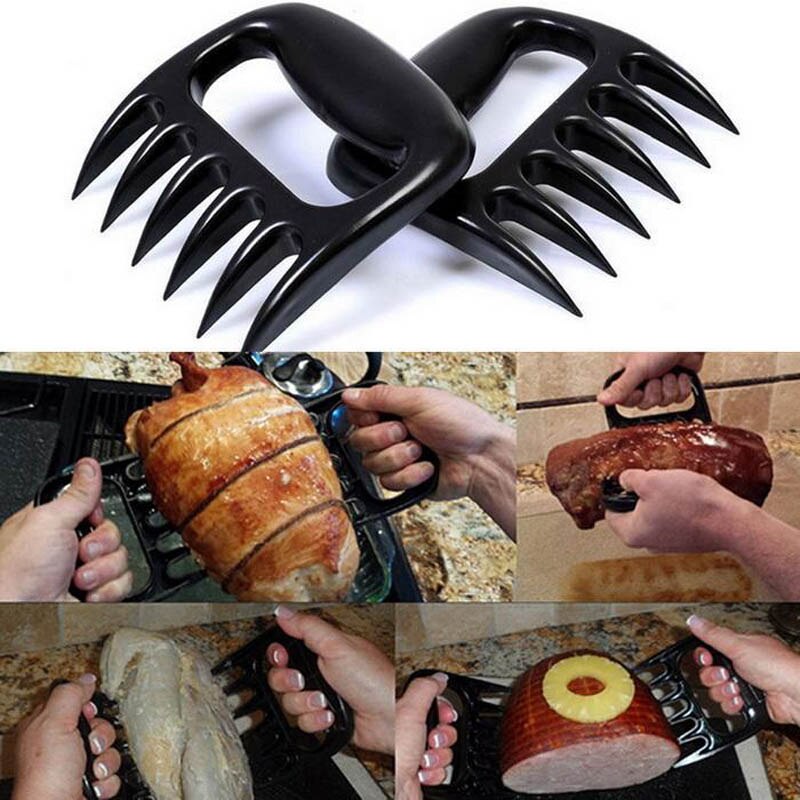 1pc BBQ Accessories Meat Shredder Strong Pulled Pork Puller BBQ Fork Bear Claw Fruit Vegetable Slicer Cutters Cooking Tools
