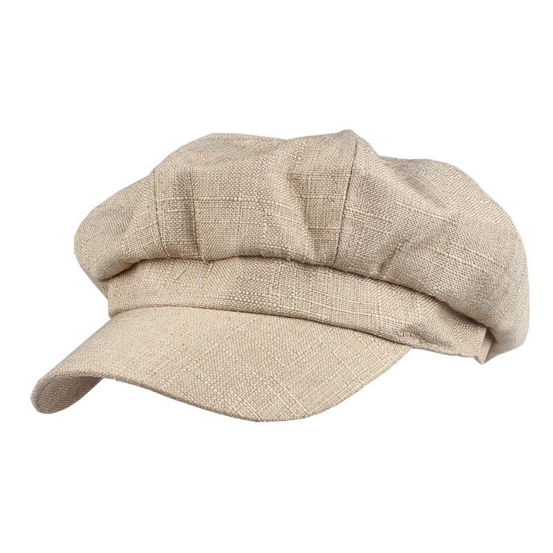 Xthree solid cotton lined Newsboy Caps for Women Spring Summer Hats Felt Cap Winter Ladies Beret Cap: Khaki