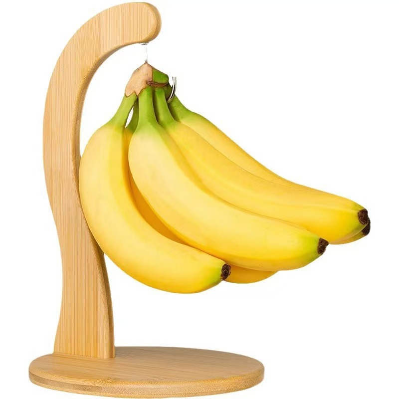 1PCS Modern Banana Hanger-Fruit Tree Stand with Stainless Steel Hook to Keep Bananas Fresh for Kitchen Countertop Food Storage