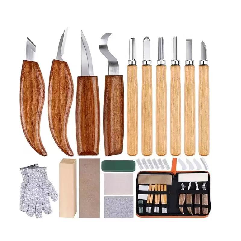 Schnitzmesser, Holzschnitzmesser-Set, Holzspitzer, Löffelmesser, Spitzer, handgefertigtes Holzschnitzmesser-Werkzeug