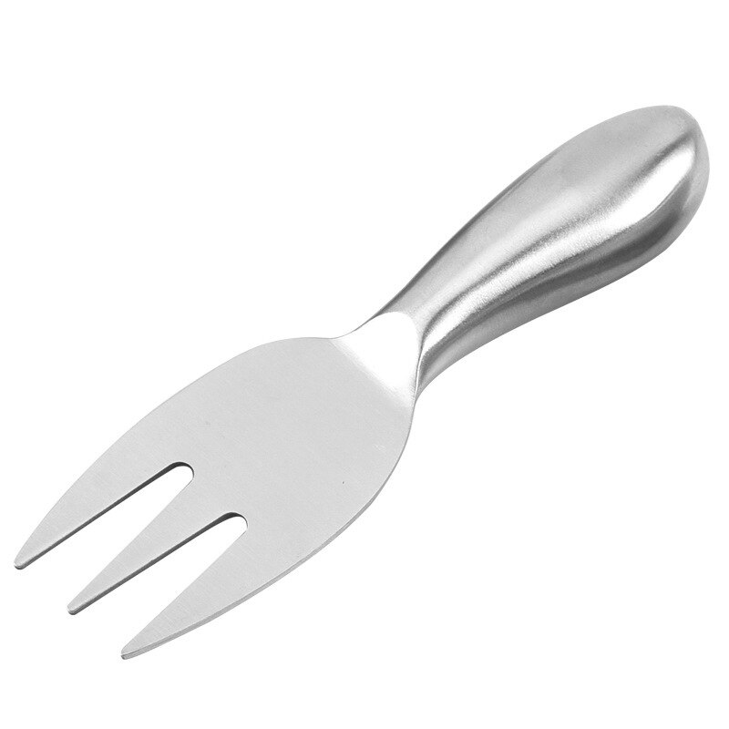Ensemble de couteaux à fromage en acier inoxydable, couverts à fromage en argent, Gadgets de cuisine, outils de cuisson, Gadgets de cuisine, 1 pièces: 8A2 three post fork