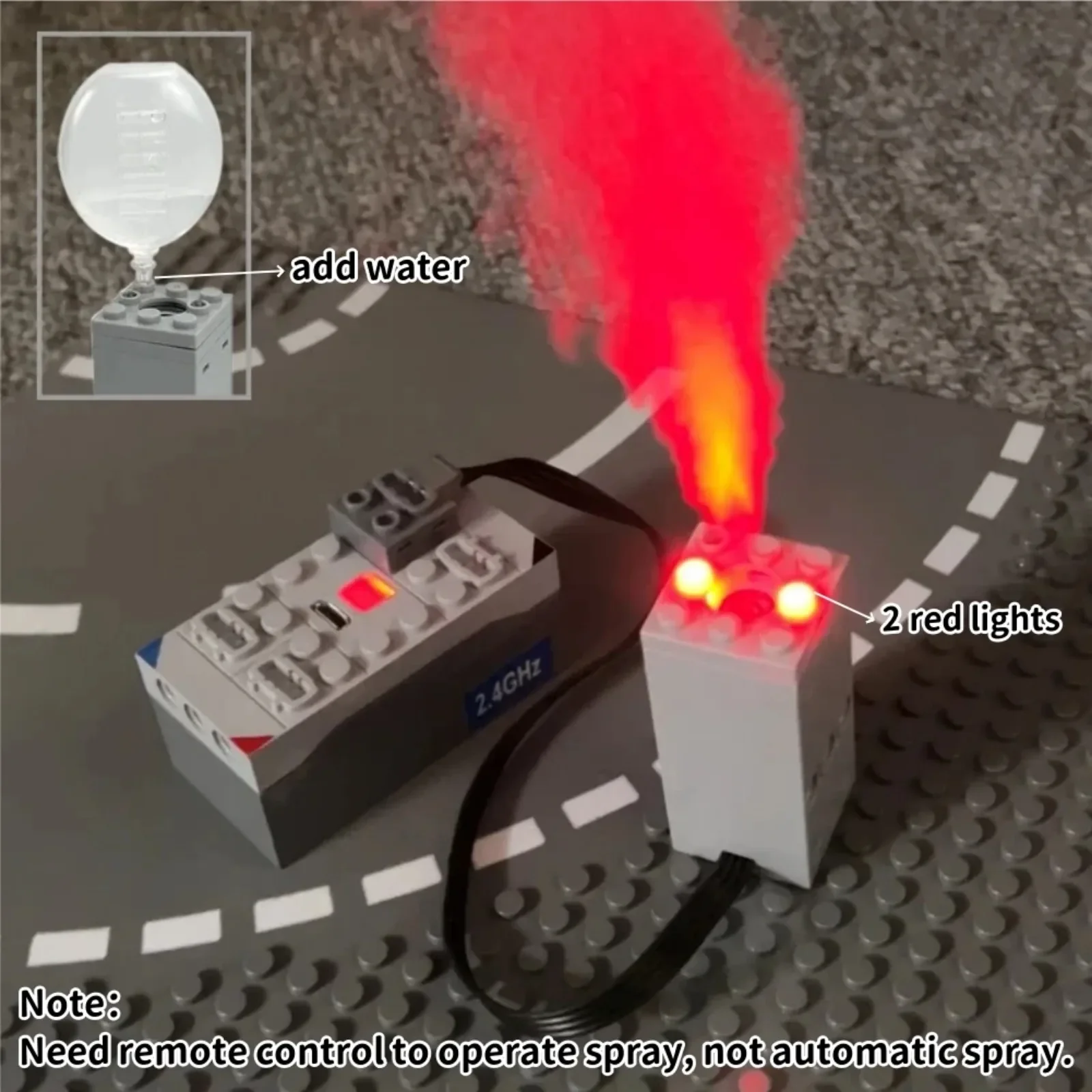 Building Blocks Technical Motor Sprayer Electric Exhaust Modified Motor For High-Tech Train Car Parts Compatible with Legoed
