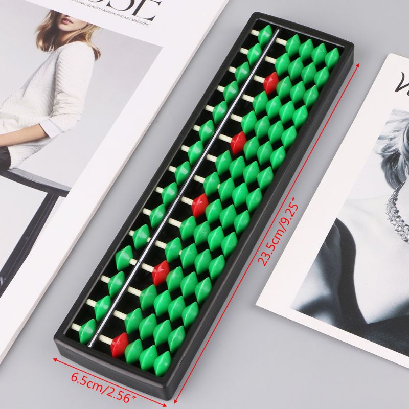 15 staven rode groene kralen kolom plastic abacus soroban school leer telhulpmiddel voor wiskundeonderwijs