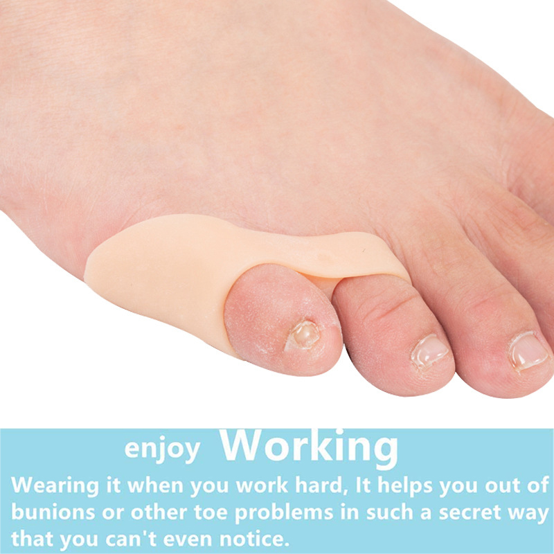 Pexmen 2Pcs Gel Pinky Toe Separator Bunionette Corrector Bunion Pads Little Toe Protector Pain Relief Spacer Foot Care Tool