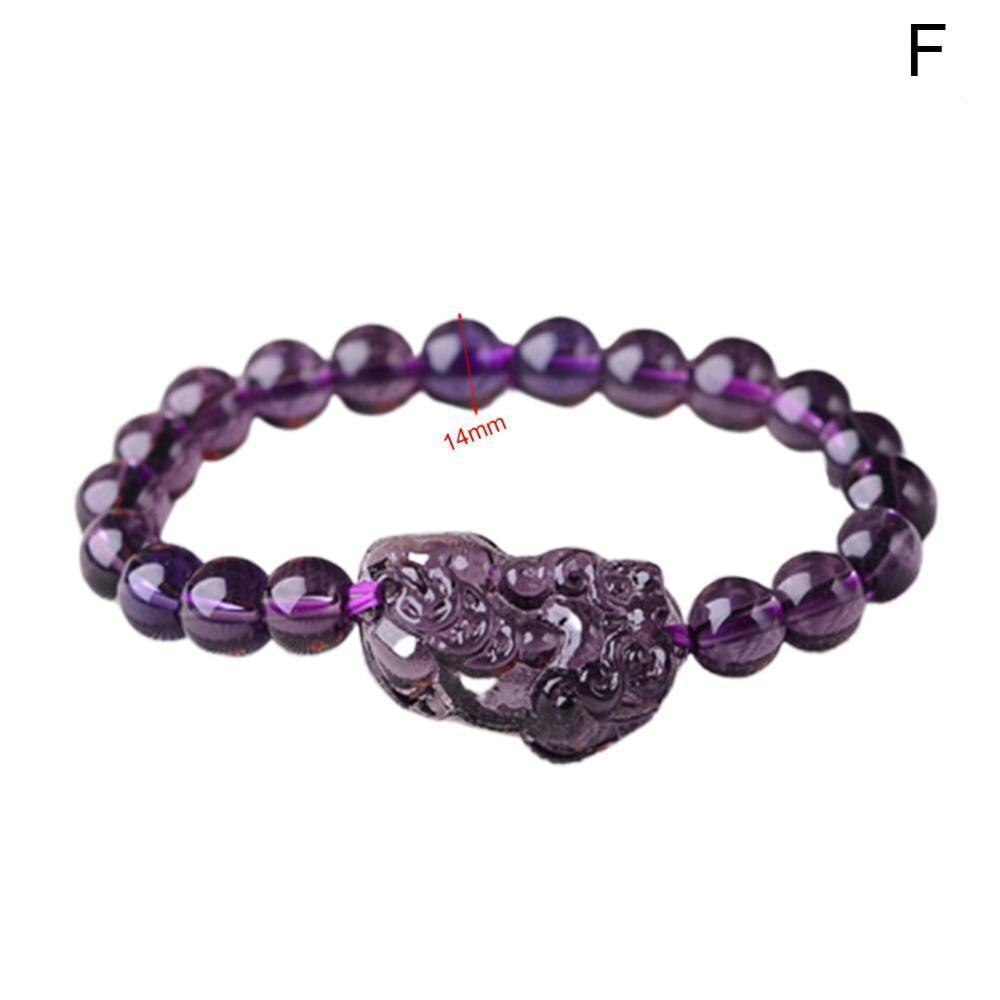 Feng Shui Schwarz Natürliche Stein Pixiu Armbänder Zu Gewinnen Reichtum Und Gute Glück Reize Schmuck Für Frauen & Männer: Z 14mm