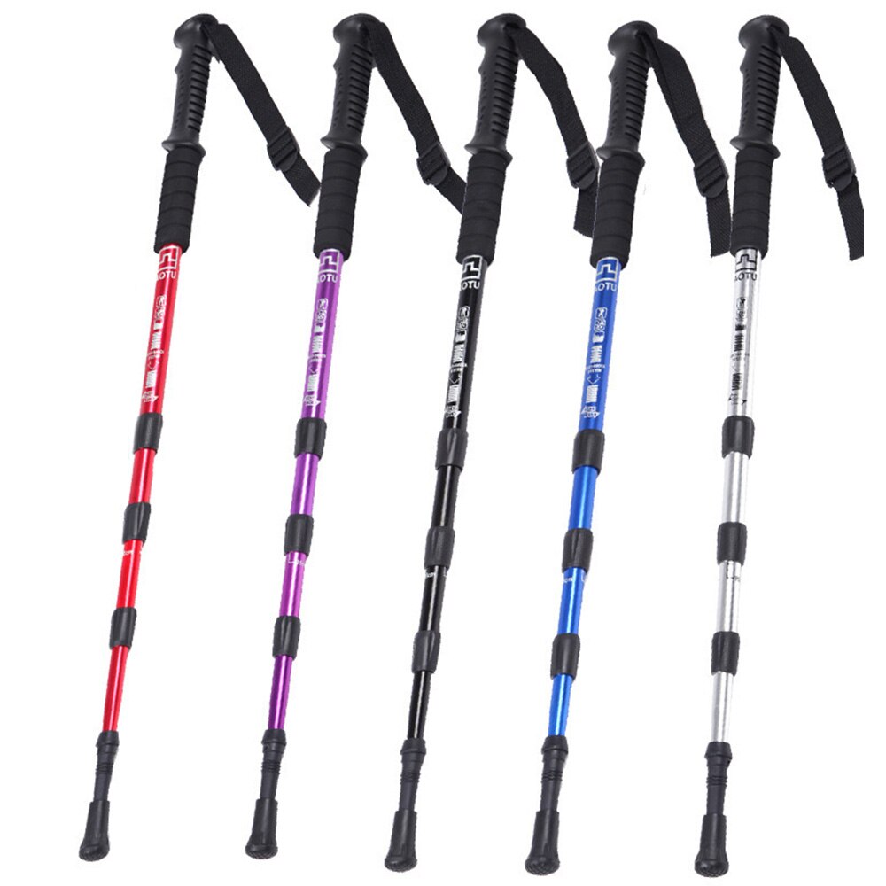 Telescopische Wandelen Wandelen Trekking Stick Alpenstock Anti Shock Aluminium