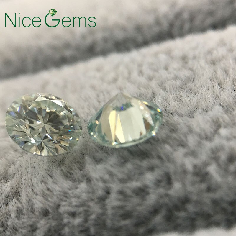 1 karat Runde Ausgezeichnete Cut Moissanite Leichten Blau 6,5mm Moissanites Lose Edelsteine Steine Für Schmuck Brilliant VVS Klarheit