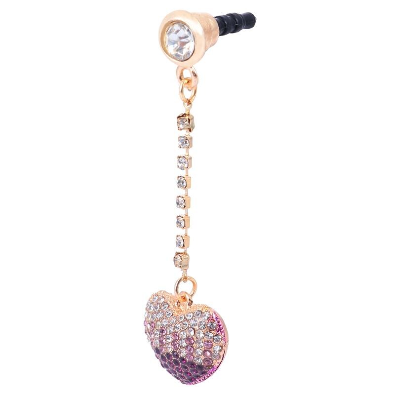 1 Pc lega Love Heart Phone Plug Cover spina protettiva antipolvere
