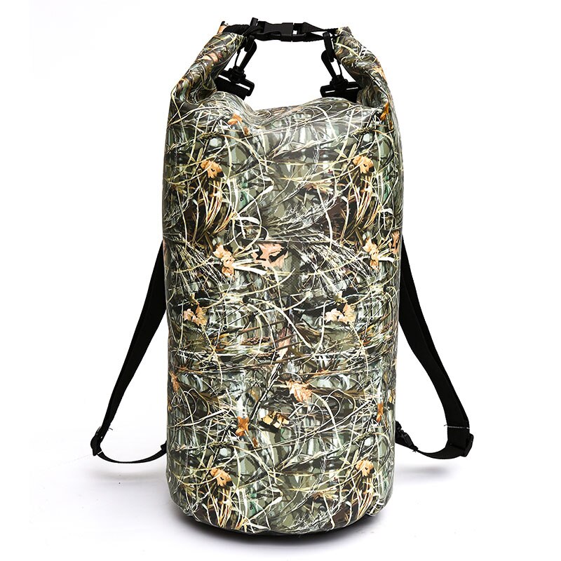 Large Capacity Waterproof Backpack Camouflage Waterproof Dry Bag Portable Drifting Outdoor Storage Supplies Adjustable Strap