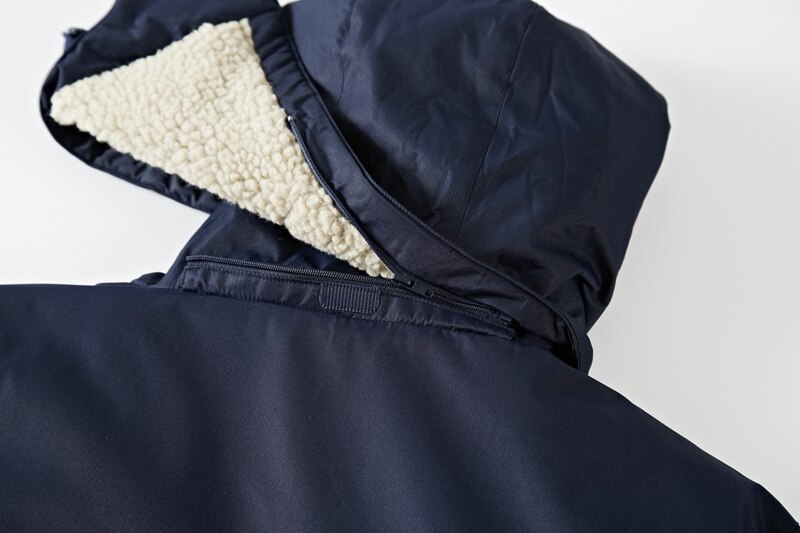 Windproof Hoodie Coat Warm Keep Cotton Waterproof Outdoor Jacket Men