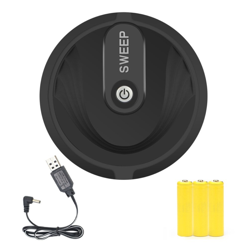 Smart Automatic Sweeping Robot Home Floor Edge Dust Cleaning No Suction Sweeper Home: Black Rechargeable
