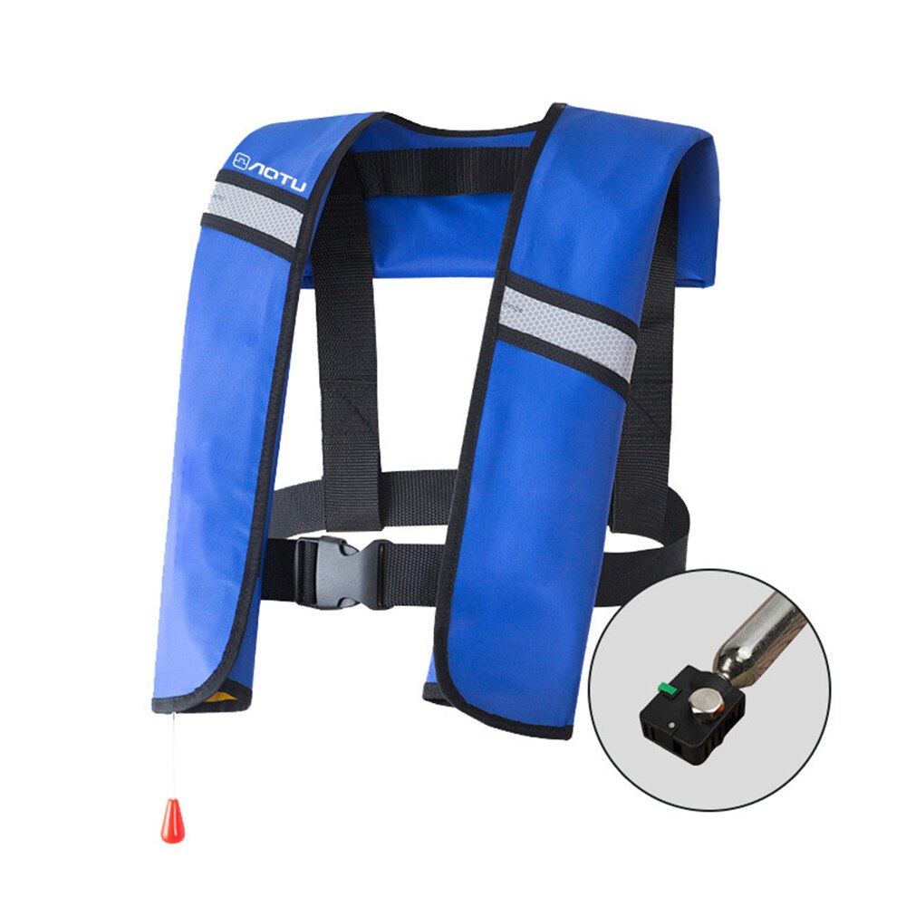 Lixada Water Sports Swiming Fishing Survival Vest Adult Swimming Boating Sailing Fishing Kayak Life Vest Inflatable Life Jacke: Blue / Manual