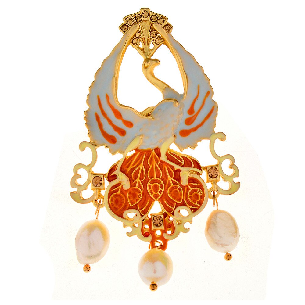 Cindy Xiang Chinese Feng Pingan Lock Rijkdom En Geluk Broche Pin Geluk Sieraden Parel En Strass Goede