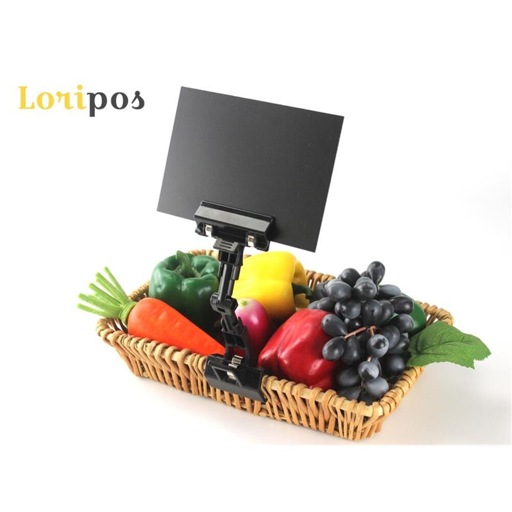Pvc Card Black Board Shelf Talker Price Tag Display Rack Advertisement Label Card Sign Holder Poster Picture Clip Holder Pop