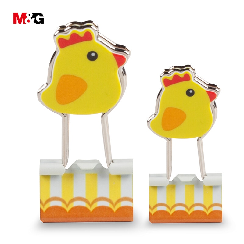 M&G miffy 19/25mm metal binder clips cartoon paper clips supply office clerical clamps Chancellory pinzas