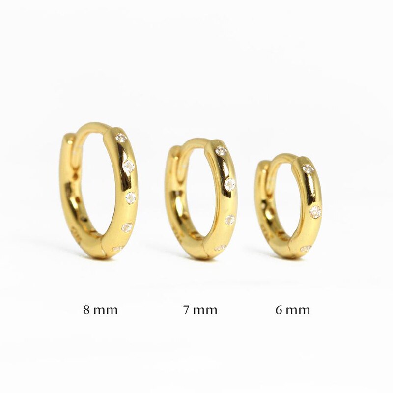 Inmaker Minimale Zirkoon Hoepel Oorbellen 925 Sterling Zilver Kraakbeen Kleine Helix Piercing Conch Oorlel Tragus Cirkel Mannen Hoops: A1 / 7mm