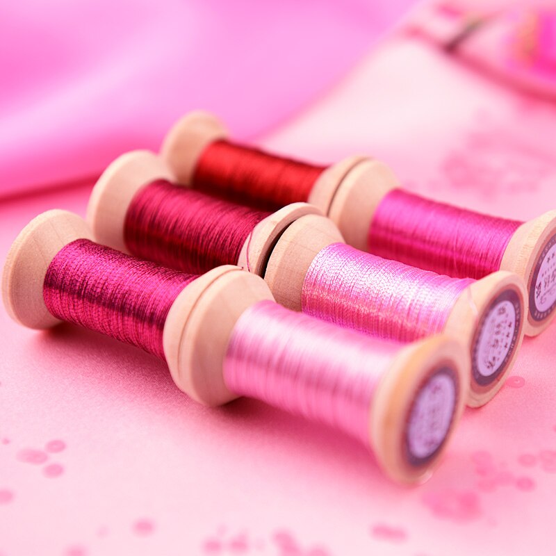 lovely peach series of Gold Line/French embroidery thread/embroidery spool/colorful gold embroidery thread/ /50 meters/piece