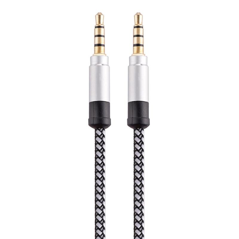 3.5mm Braided Audio Cable 10 Colors Male To Male Nylon Aux Recording Cable Car Audio Cable Multi-Spec Gold-Plated Aux Plug