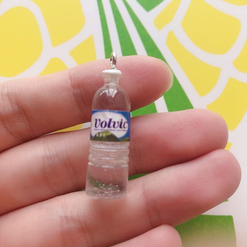 Cute 10pcs/pack Water Bottle Resin Charms Pendant Earring Keychain DIY Jewelry Accessories