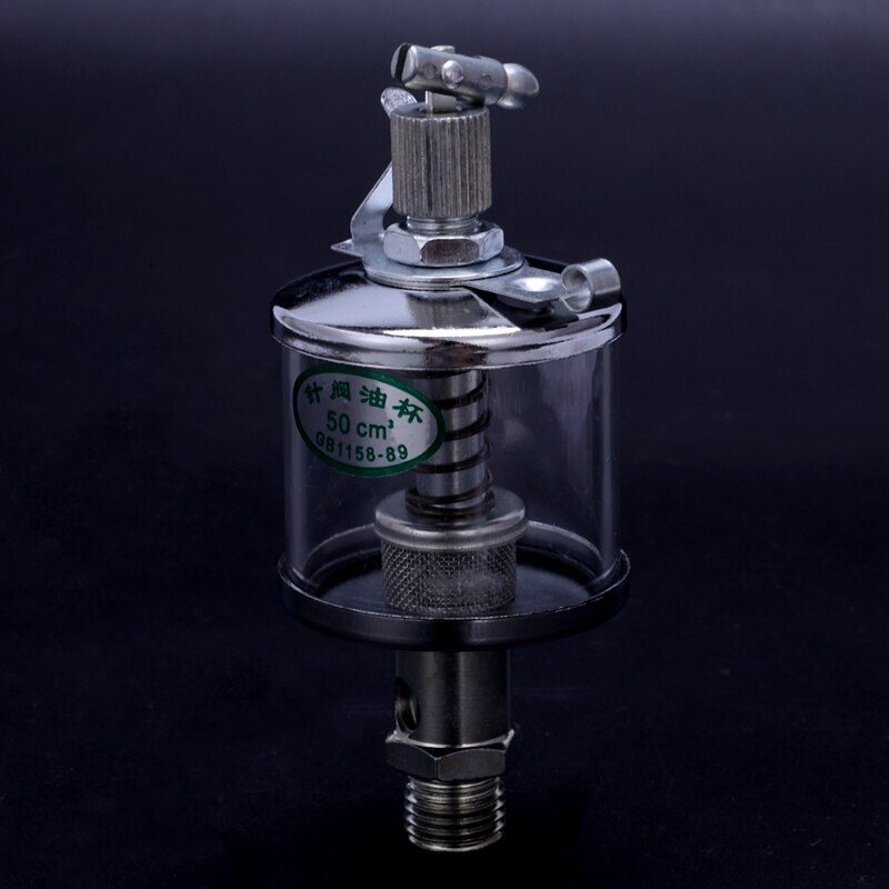 50Ml Motor Machine Lubricator Olie Zwaartekracht Drip Feed Olieman Clear + Silver