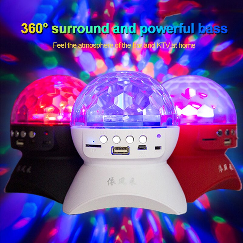 Bluetooth Speaker Bluetooth Disco Bal Led Knipperlicht Tf Fm Aux Muziek Projector Nachtlampje Voor Ktv Partij Bruiloft