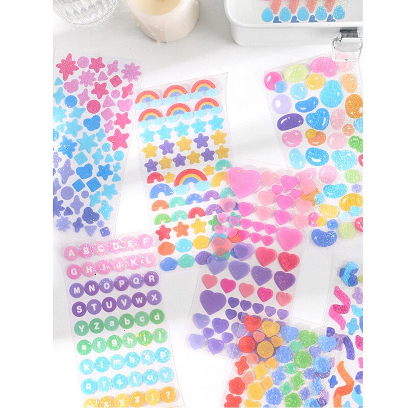 Rosa Bling funkeln Band Herz Aufkleber Album Polaroid Dekorative Party Spitze Rolle Scrapbooking Selbst Klebe DIY Handwerk Aufkleber